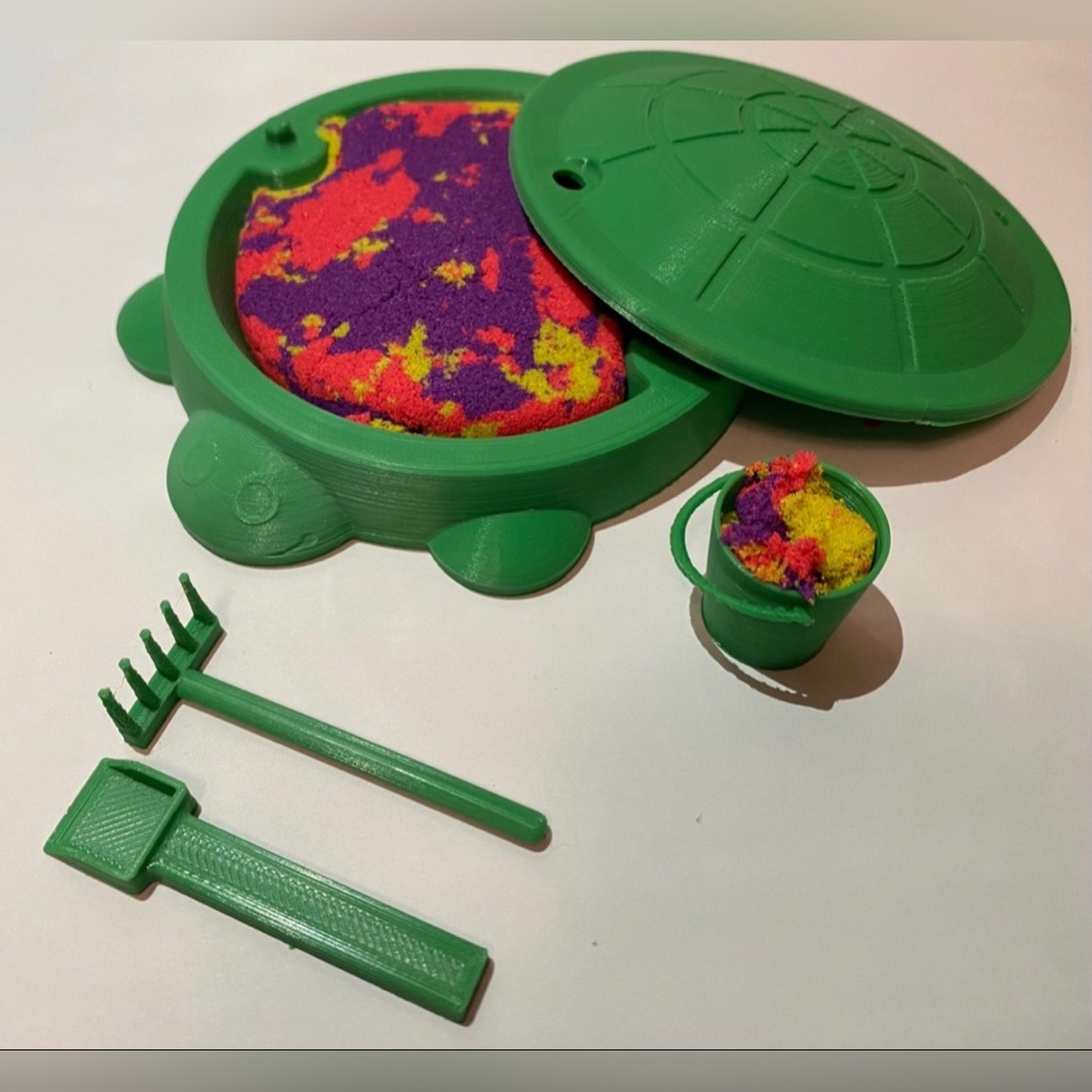 Sensory Turtle Sandbox | Nostalgic Desk Toy | Kinetic Sand